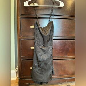 Garage snakeskin romper dress